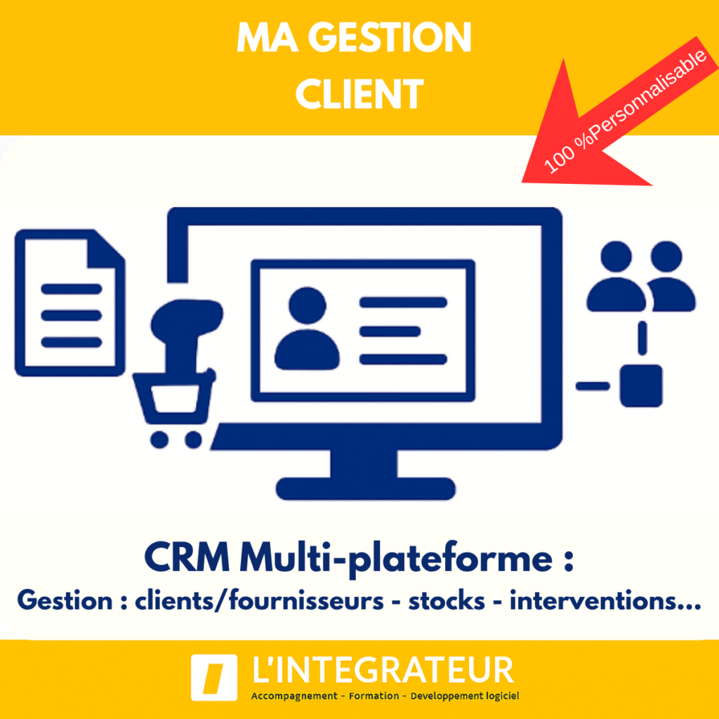 Ma Gestion Client, le CRM complet et adaptable qui centralise devis, factures, suivi client, contrats, commandes et tableaux de bord