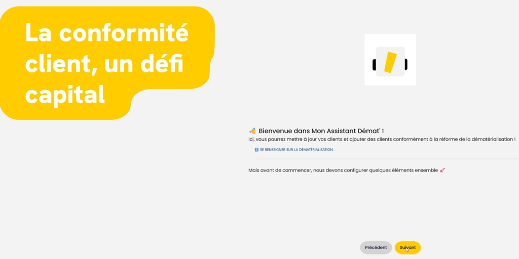 Interface d’accueil Mon Assistant Démat pour la conformité facture électronique
