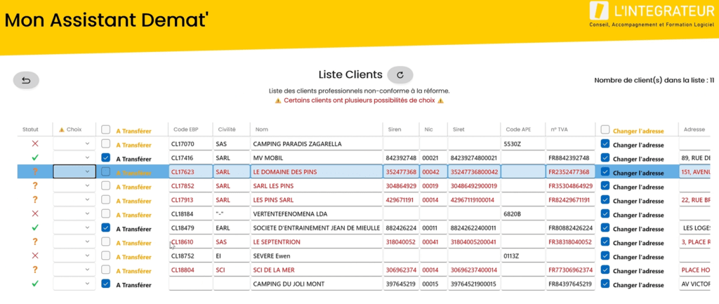 analyse automatique des données clients et TVA