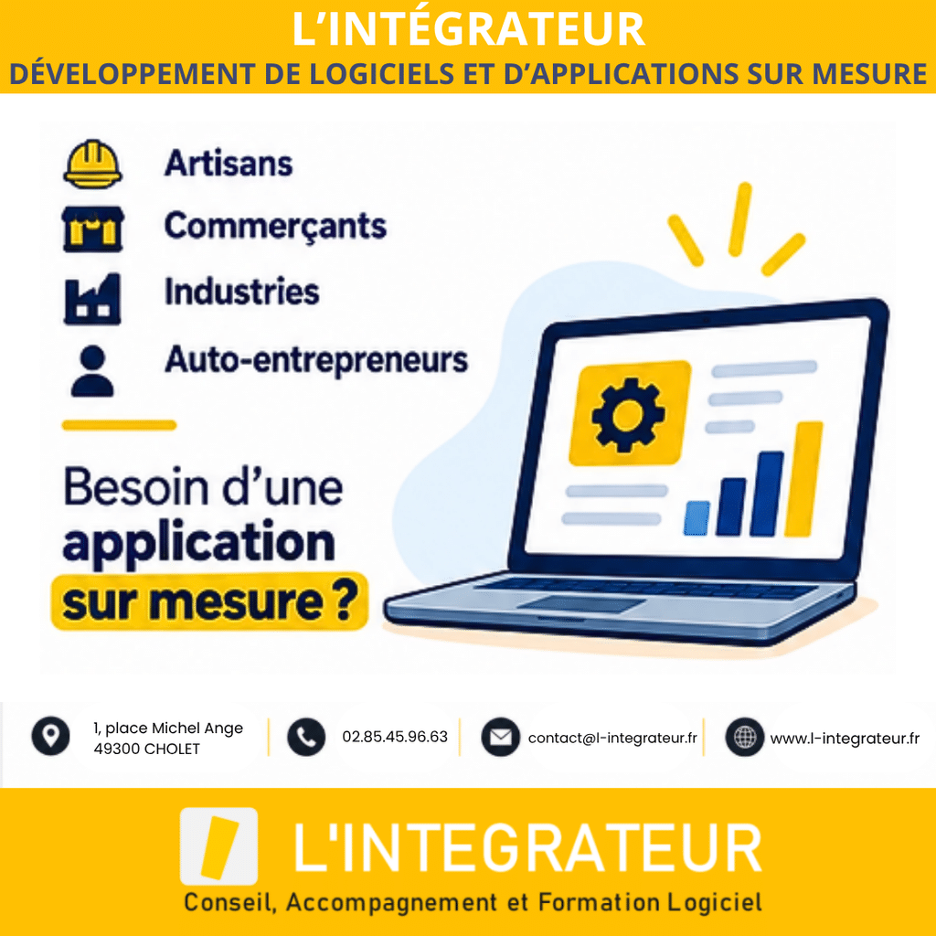 Développement d'applications sur mesure pour entreprises - L'Intégrateur Cholet
